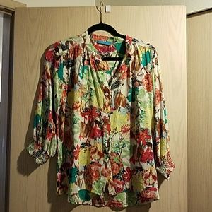 Alice & Olivia floral button down